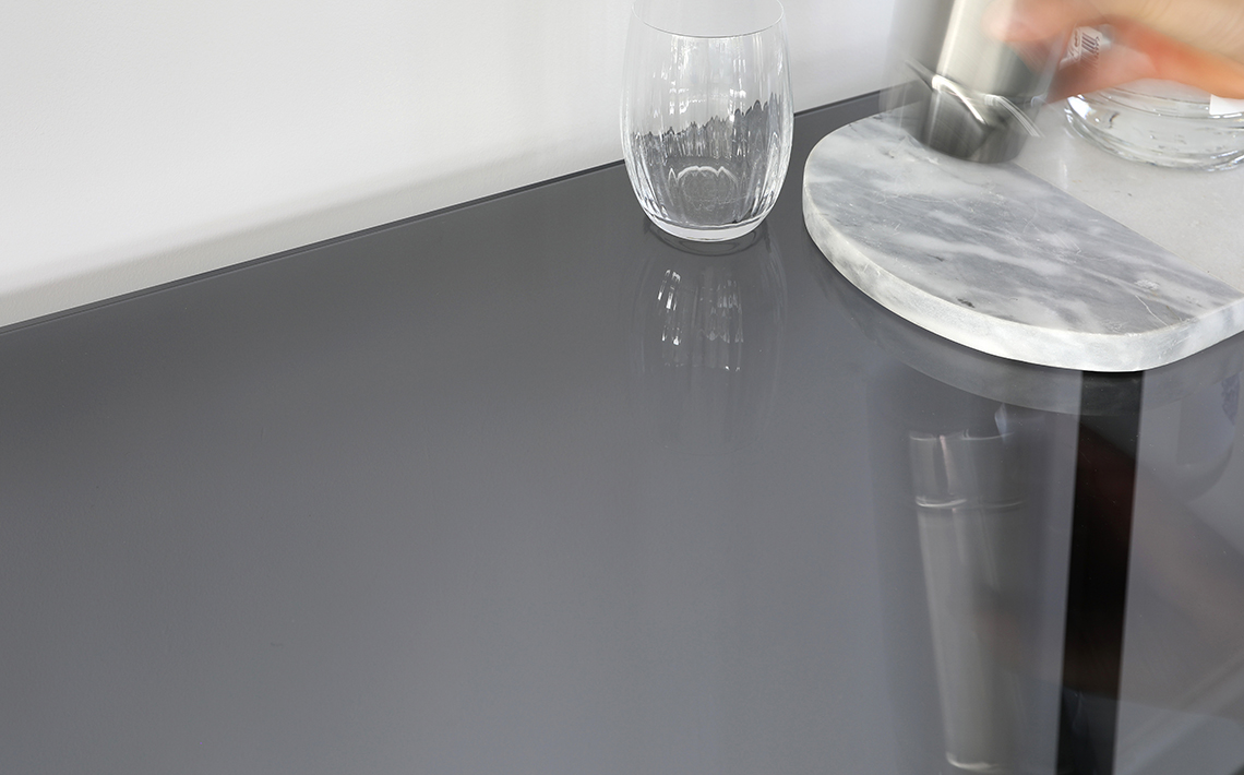 Tiva Smoked Glass Console Table by