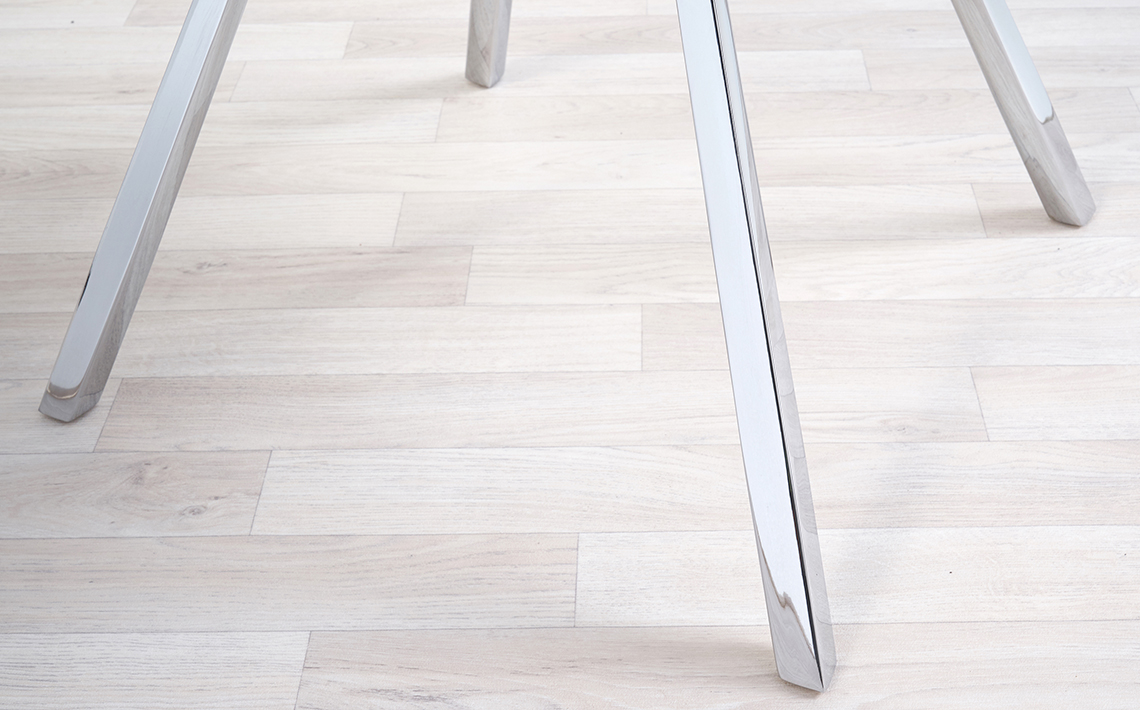 Petra Light Grey Quilted Faux Leather Dining Chair