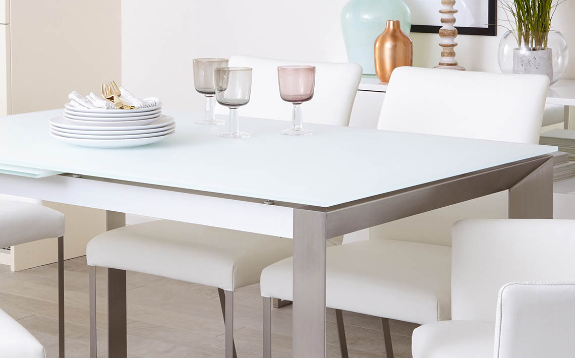 frosted glass kitchen table