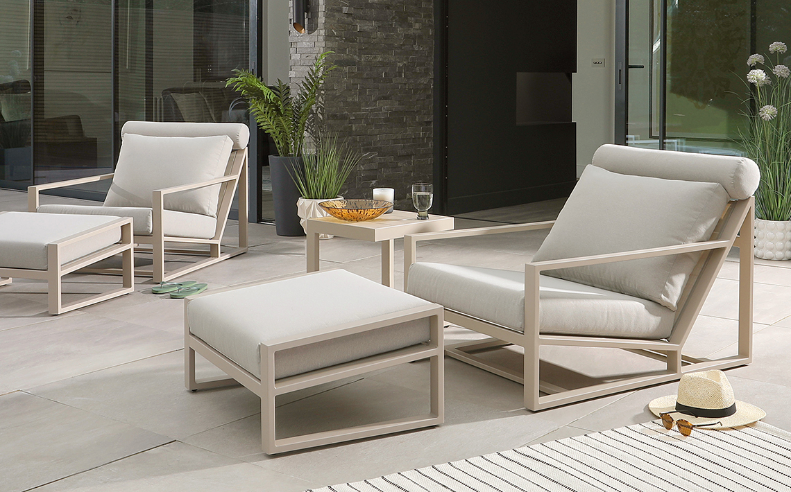 Lago Natural Small Garden Side Table by UK