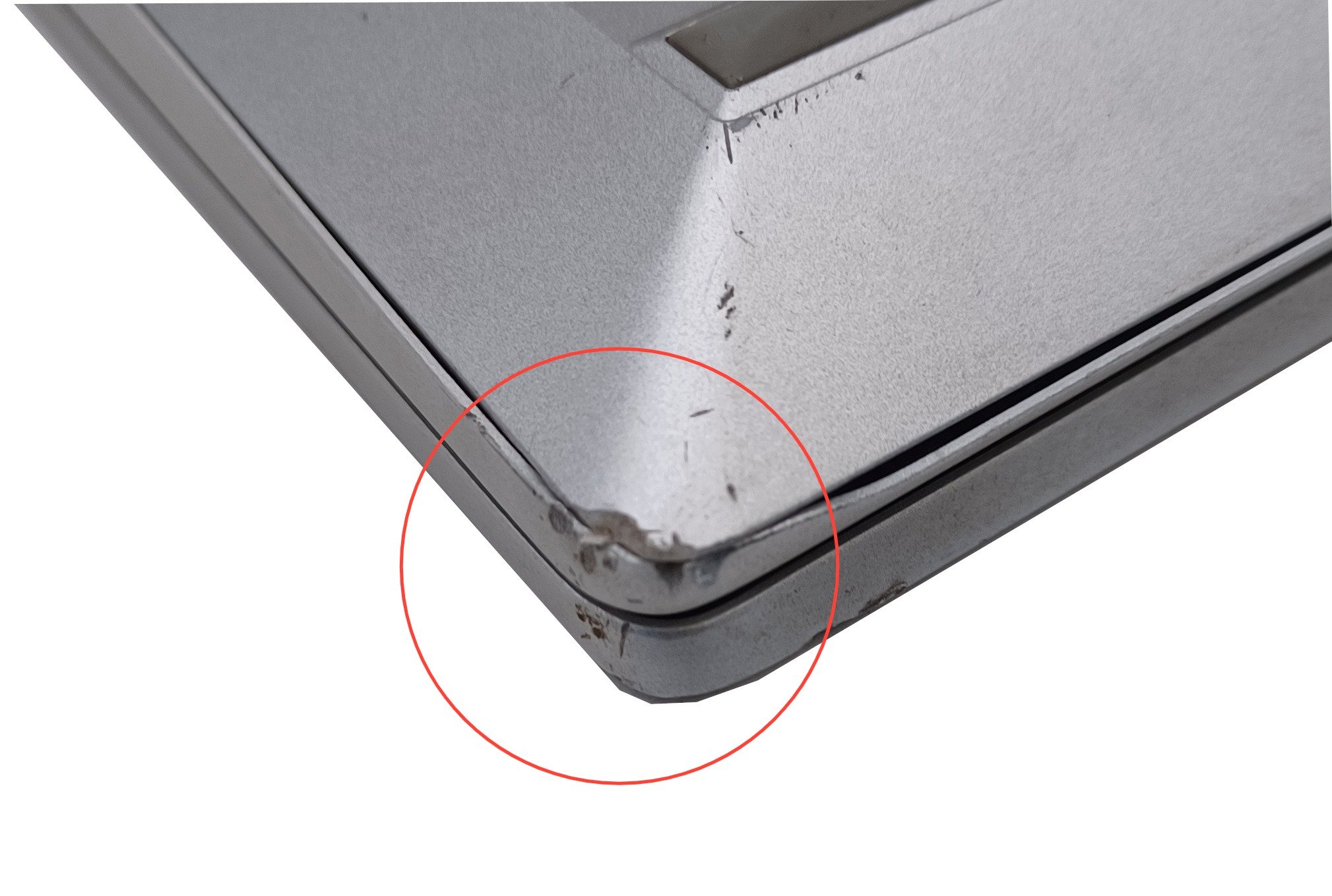 Device #1 - dented corner