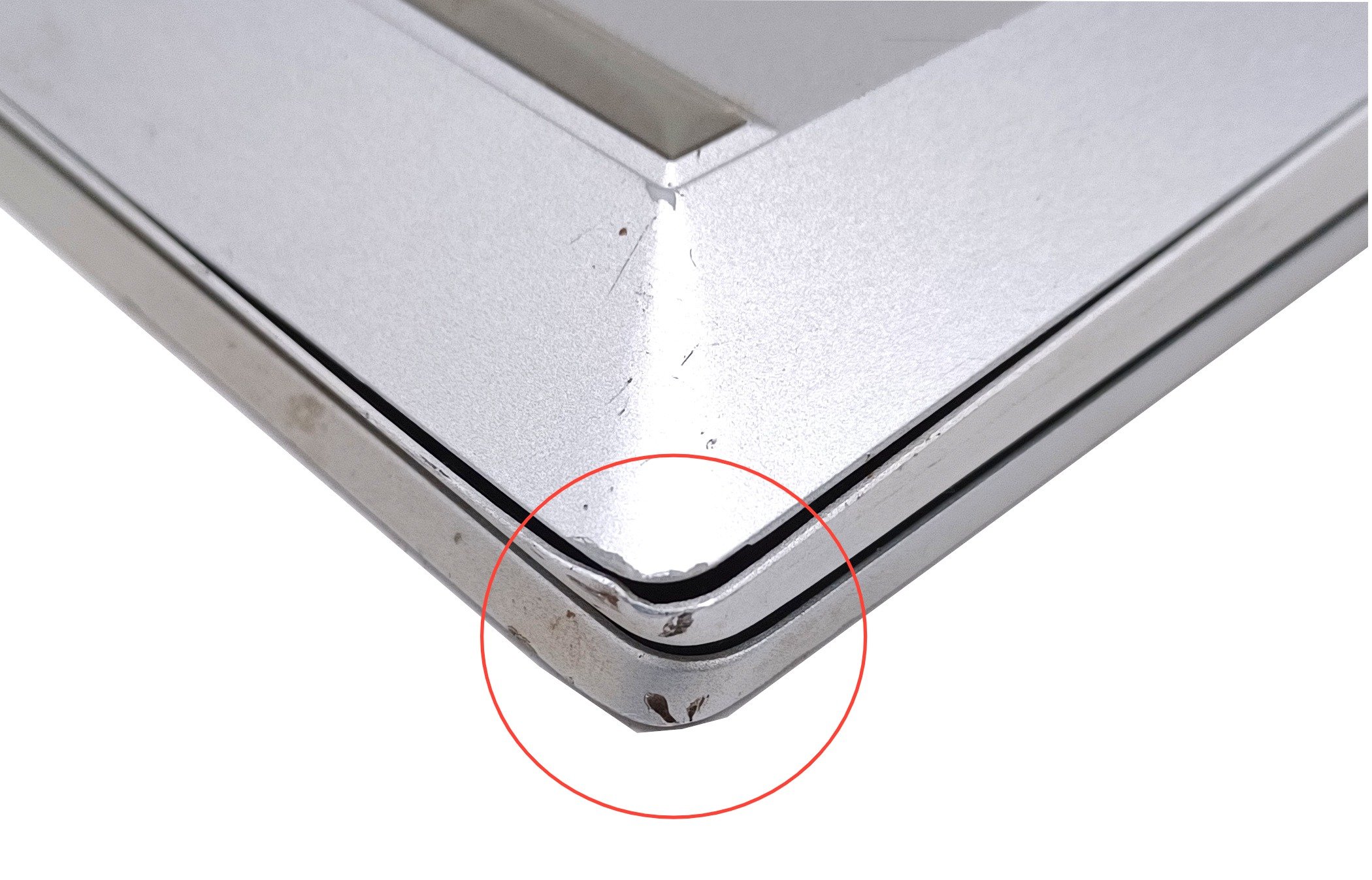 Device #1 - dented corner