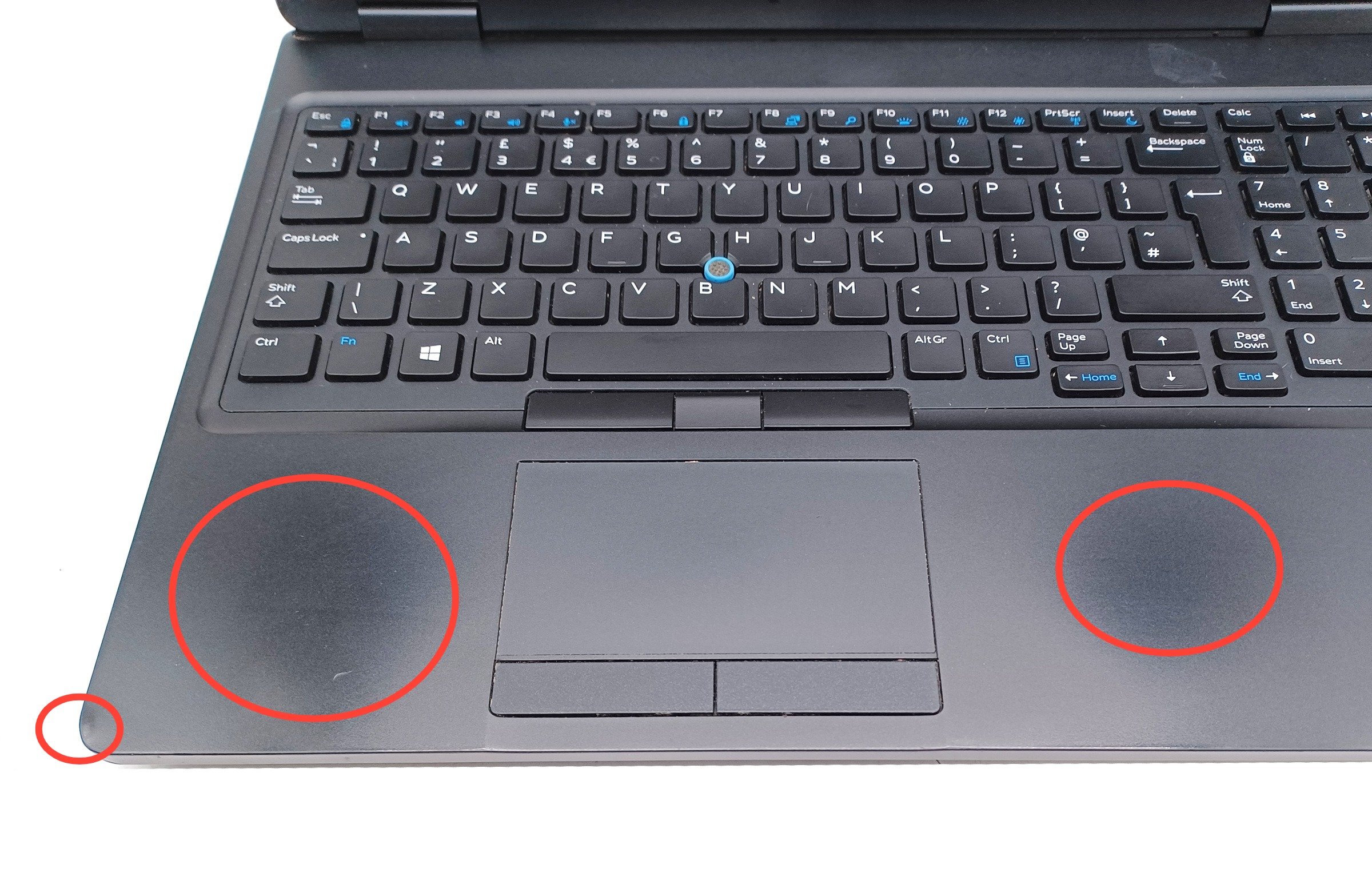 Device #3 - Shiny patches on palm rest