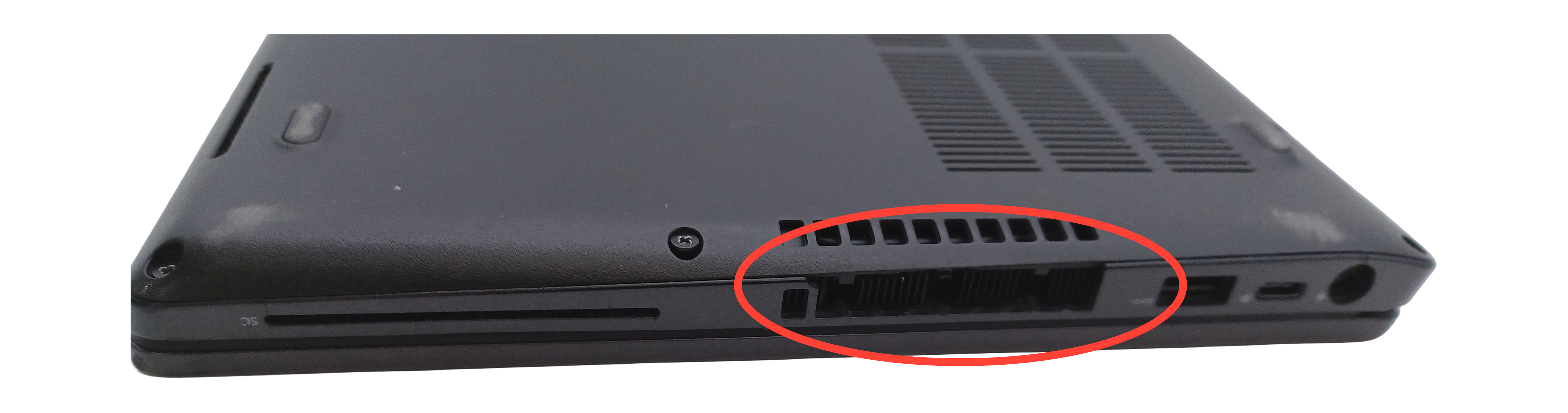 Damaged Side Vent (Bottom View)