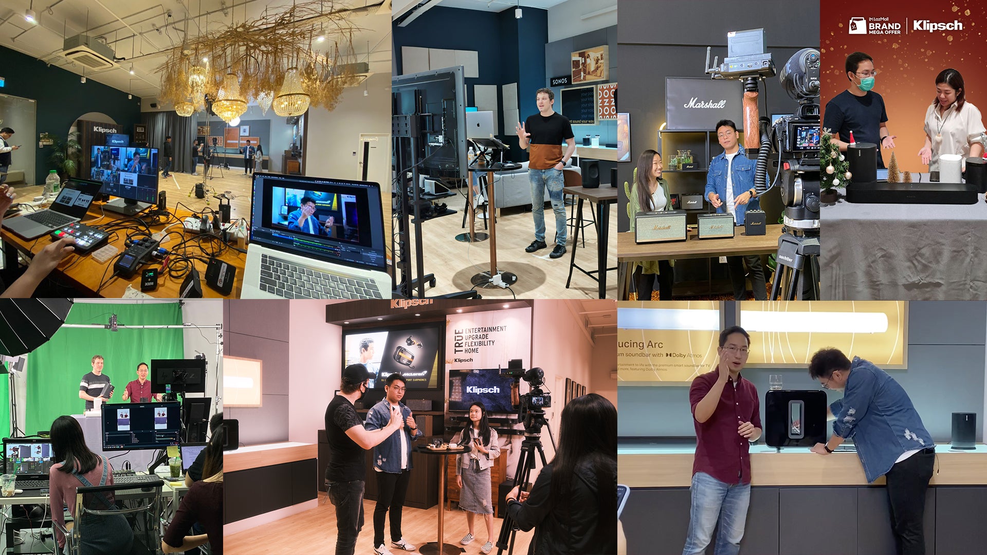 A collage of the livestreams TC Acoustic has held so far.