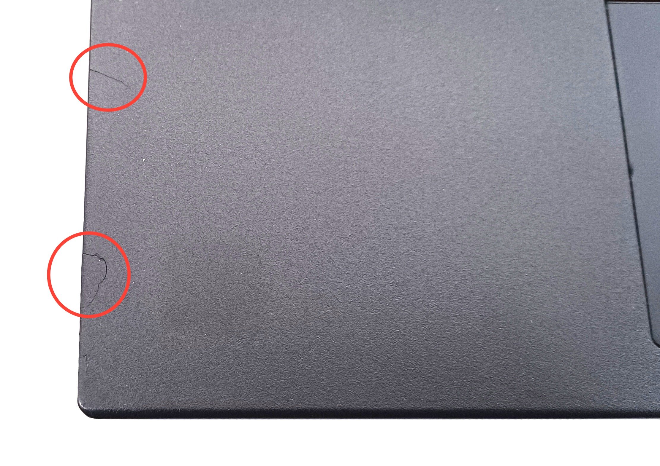 Device #2 - Cracks in palm rest