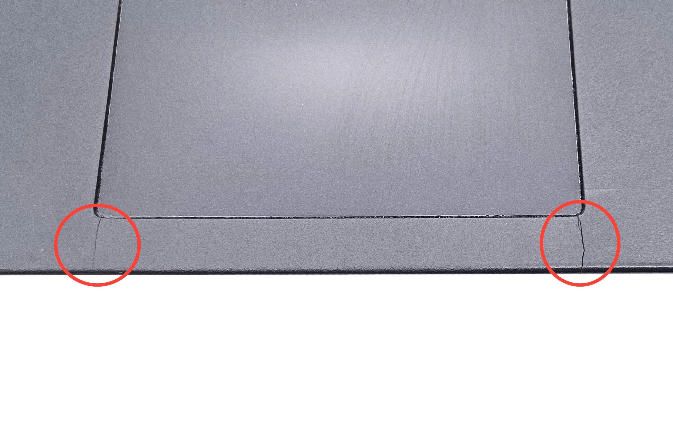 Device #3 - cracks in palm rest