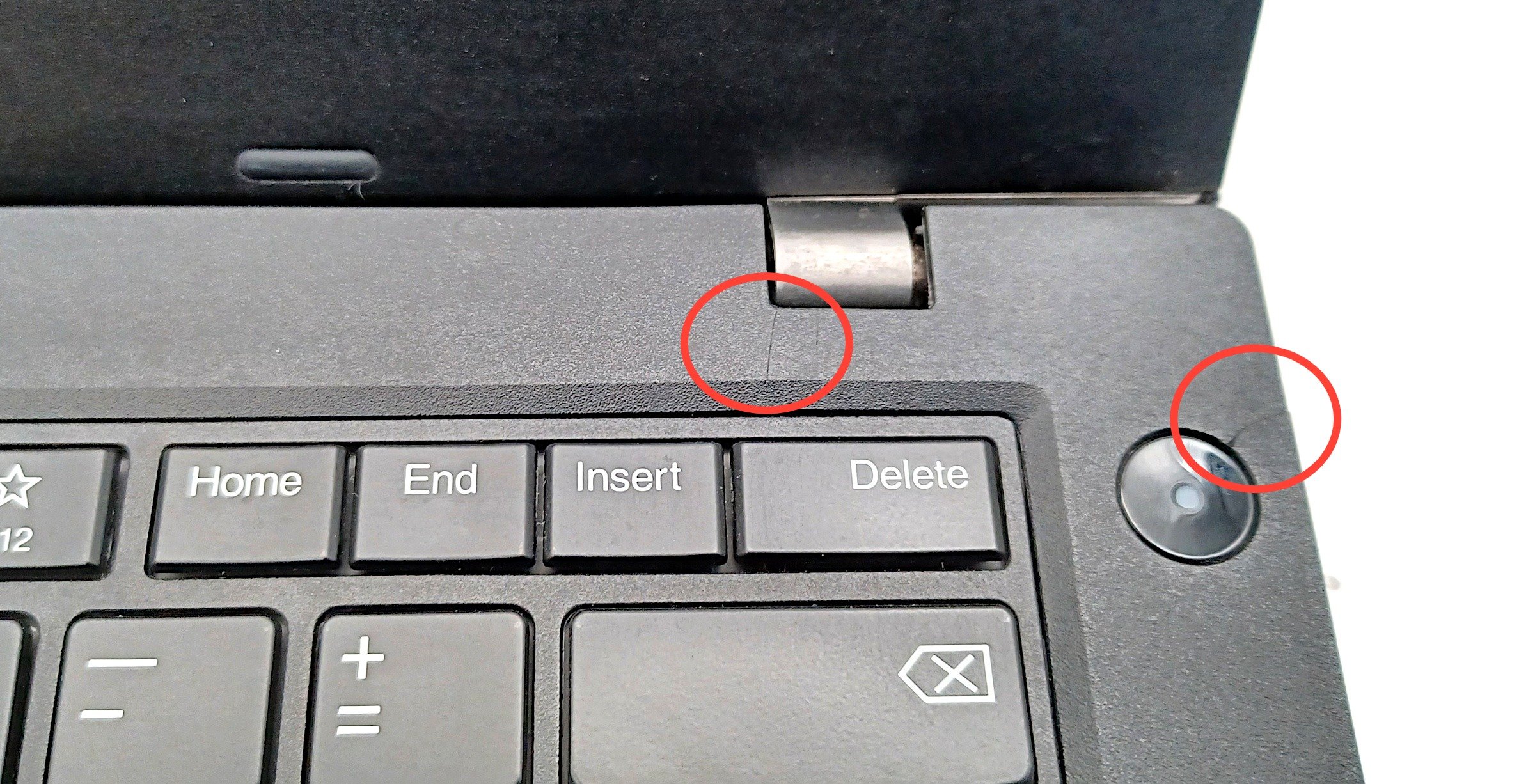 Device #3 - cracks in palm rest