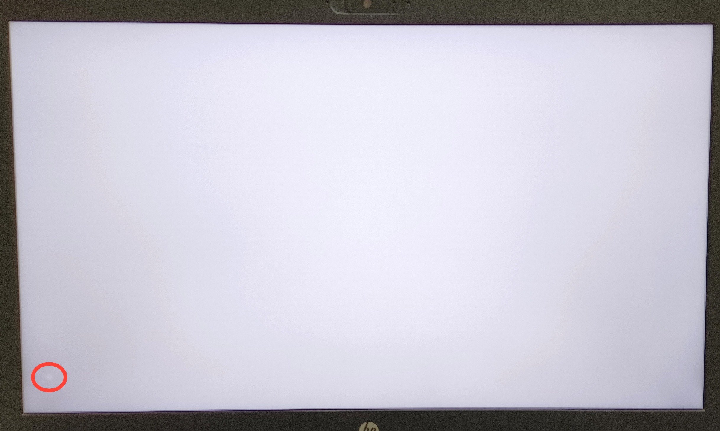 Device #1 - Small white spot on LCD