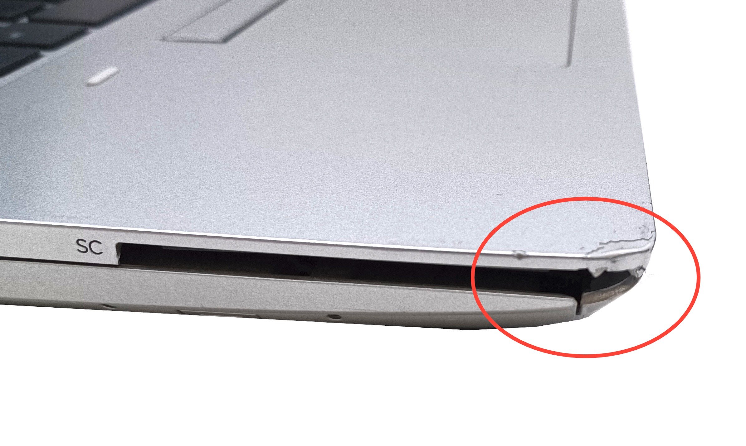 Device #1 - Damage near Smart Card slot