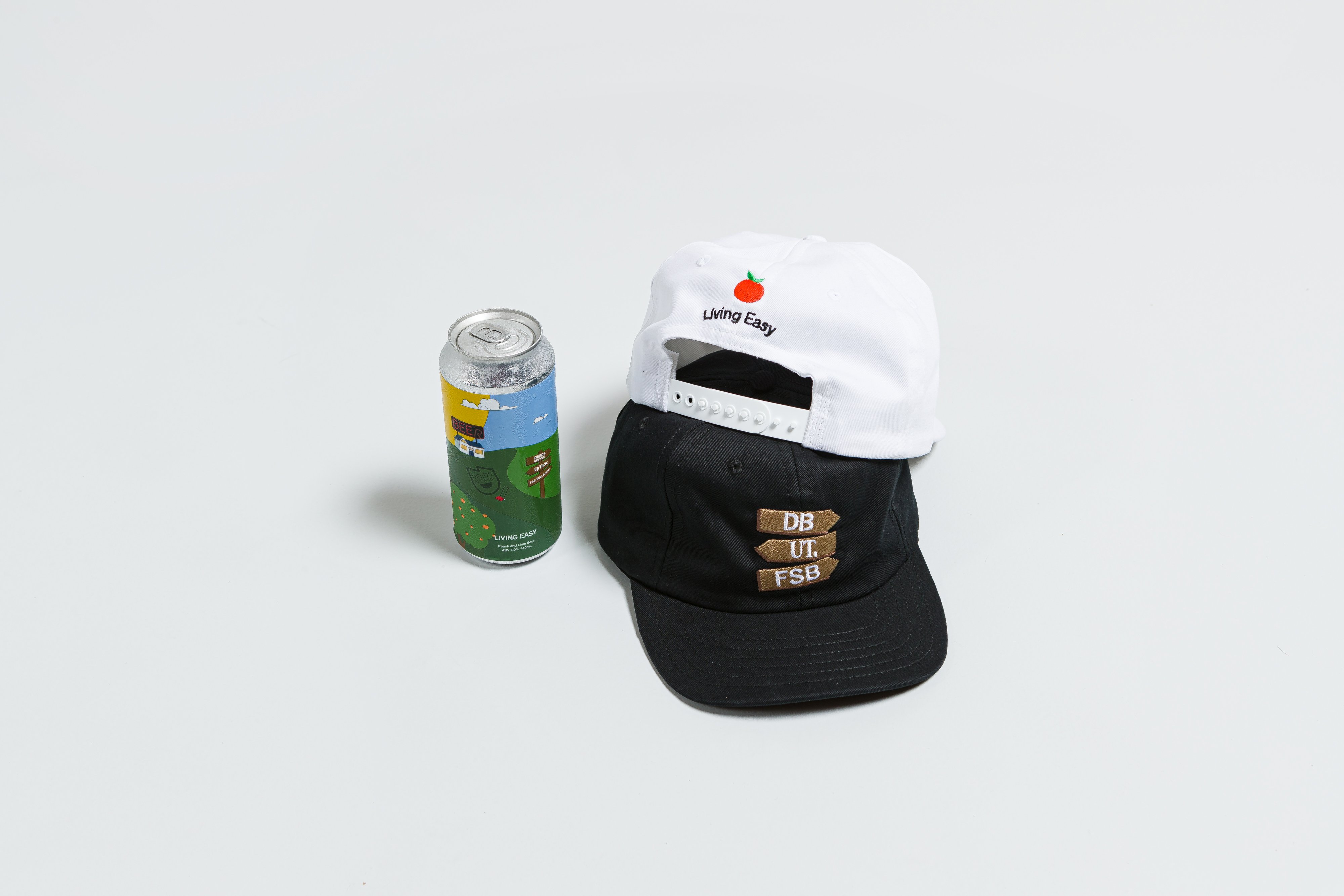 Up There X Far Side Beers X Deeds Brewing - Living Easy Peach & Lime Sour Beer Limited Edition Merch