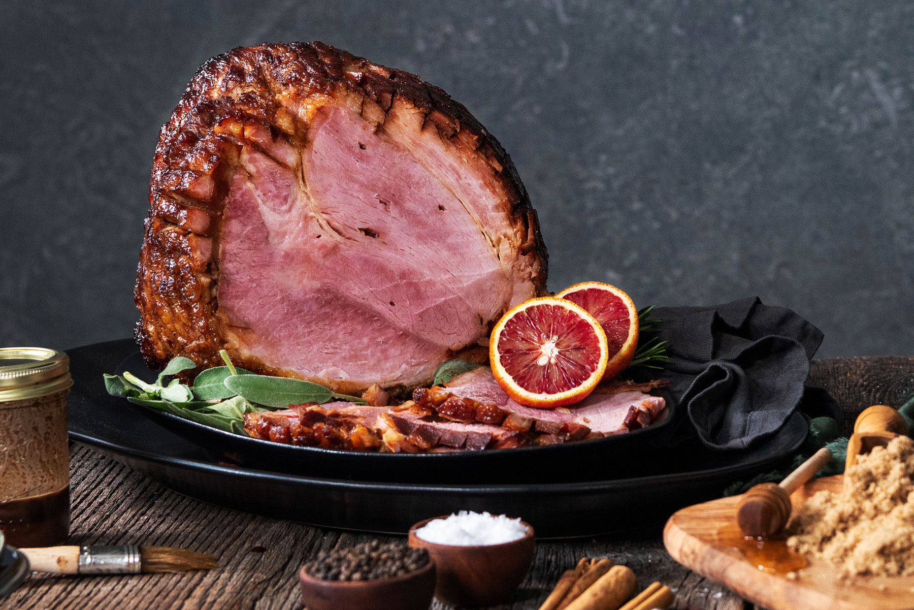 Rotisserie Glazed Ham Recipe