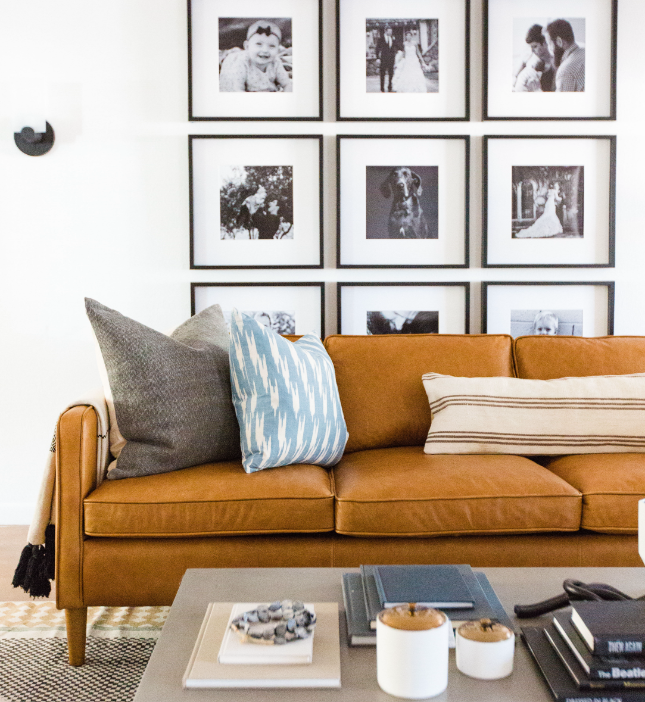 #8thStProj Couch and Gallery Wall