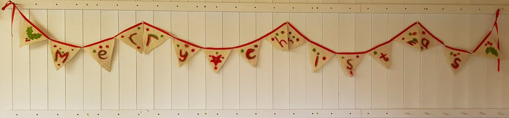 Merry Christmas Bunting by Judi Glover Art