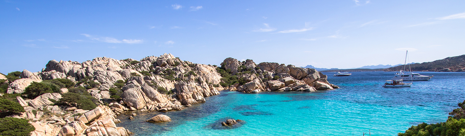 Beach of Cala Coticcio in Sardinia, Italy