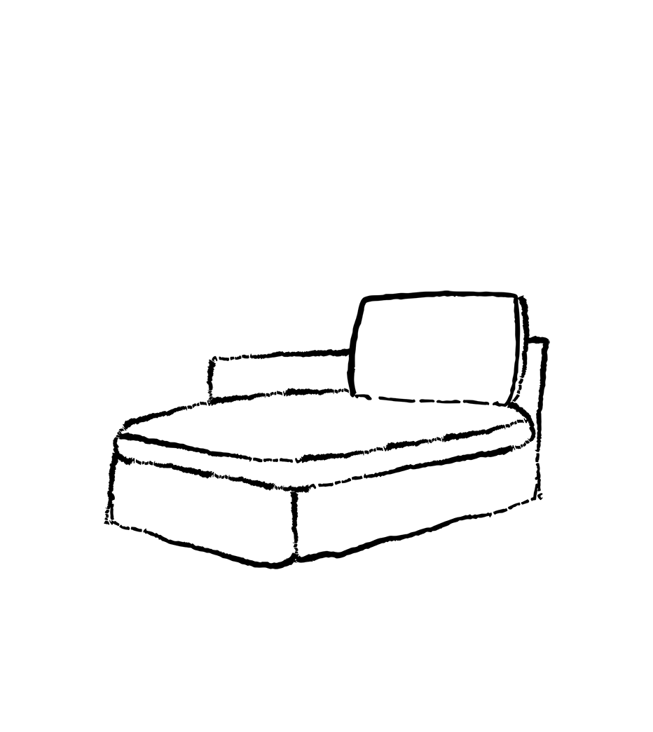 illustration of a daybed