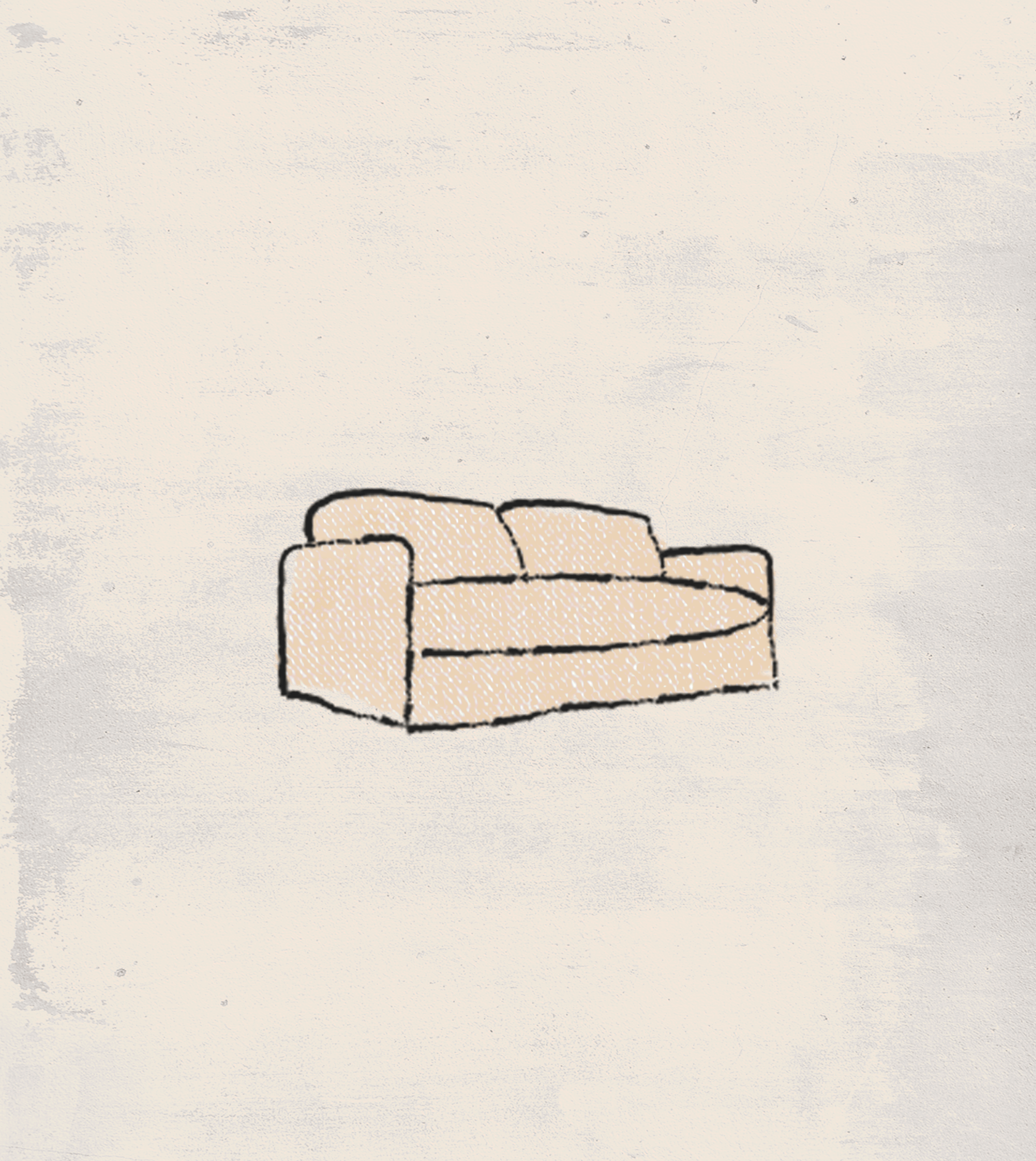 length, height, and width of a sofa