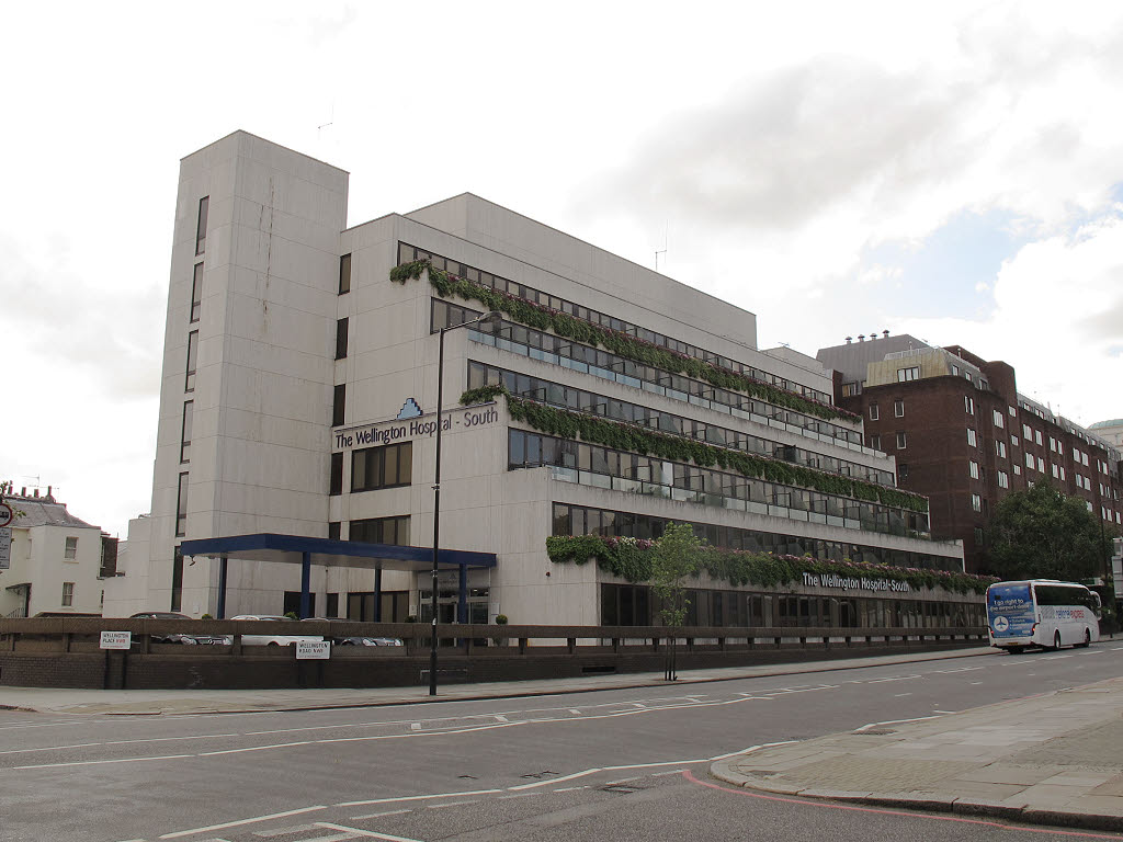 Exterior of the The wellington hospital- south.
