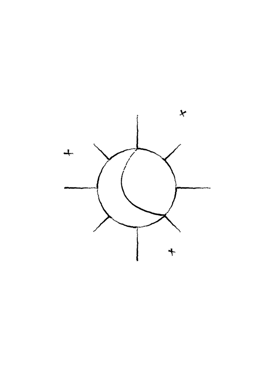 illustration of sun and moon
