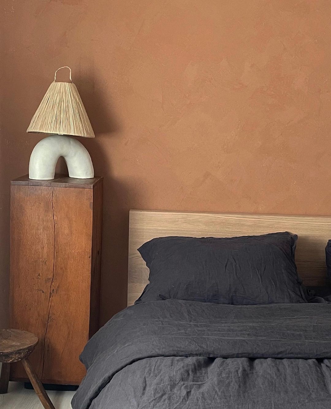 Lamp by bed