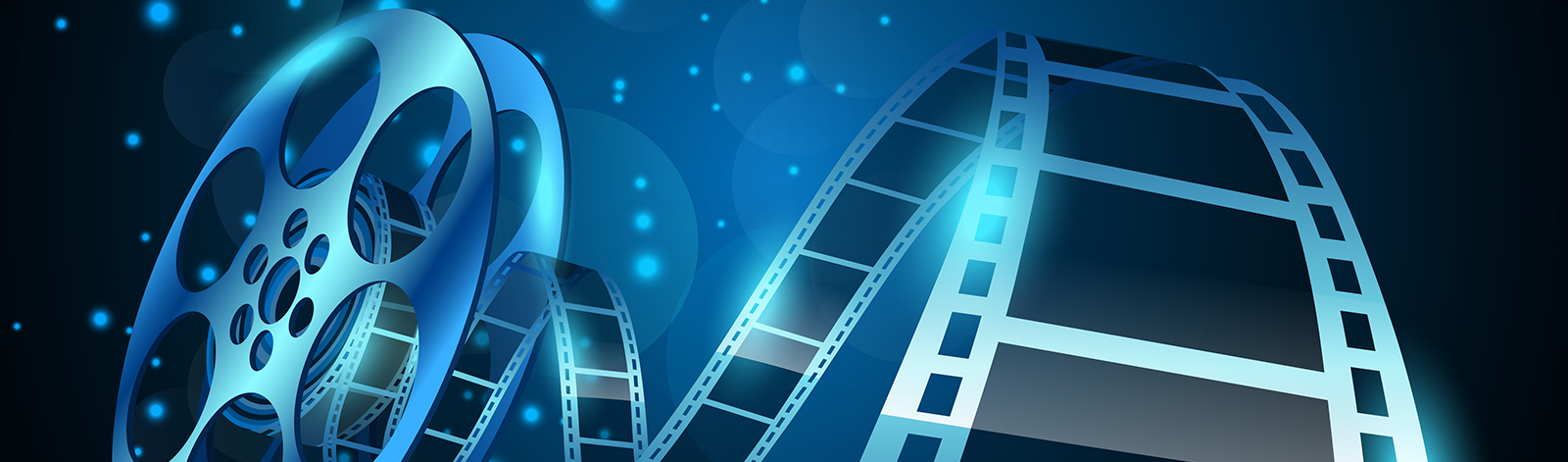 Illustration of film reel stripe on abstract background