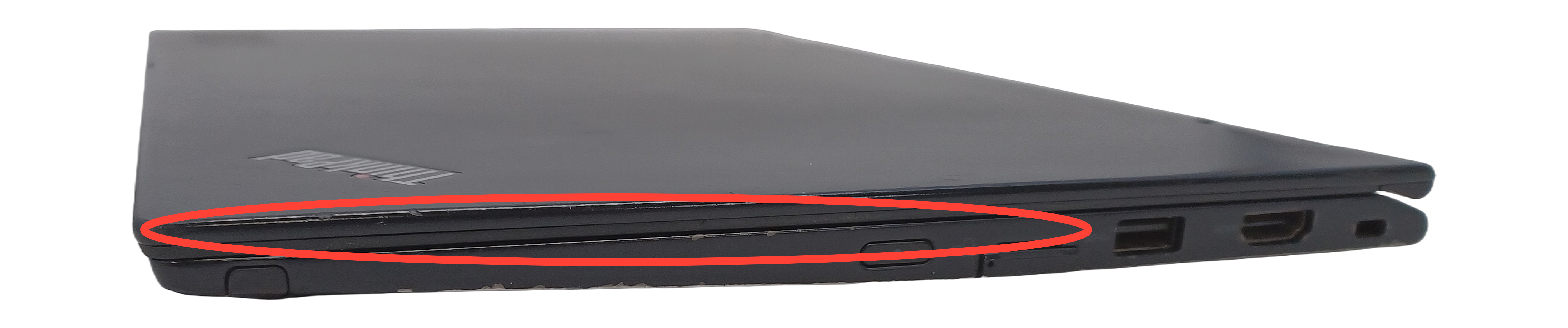 Device #1 - Scratched paint on chassis
