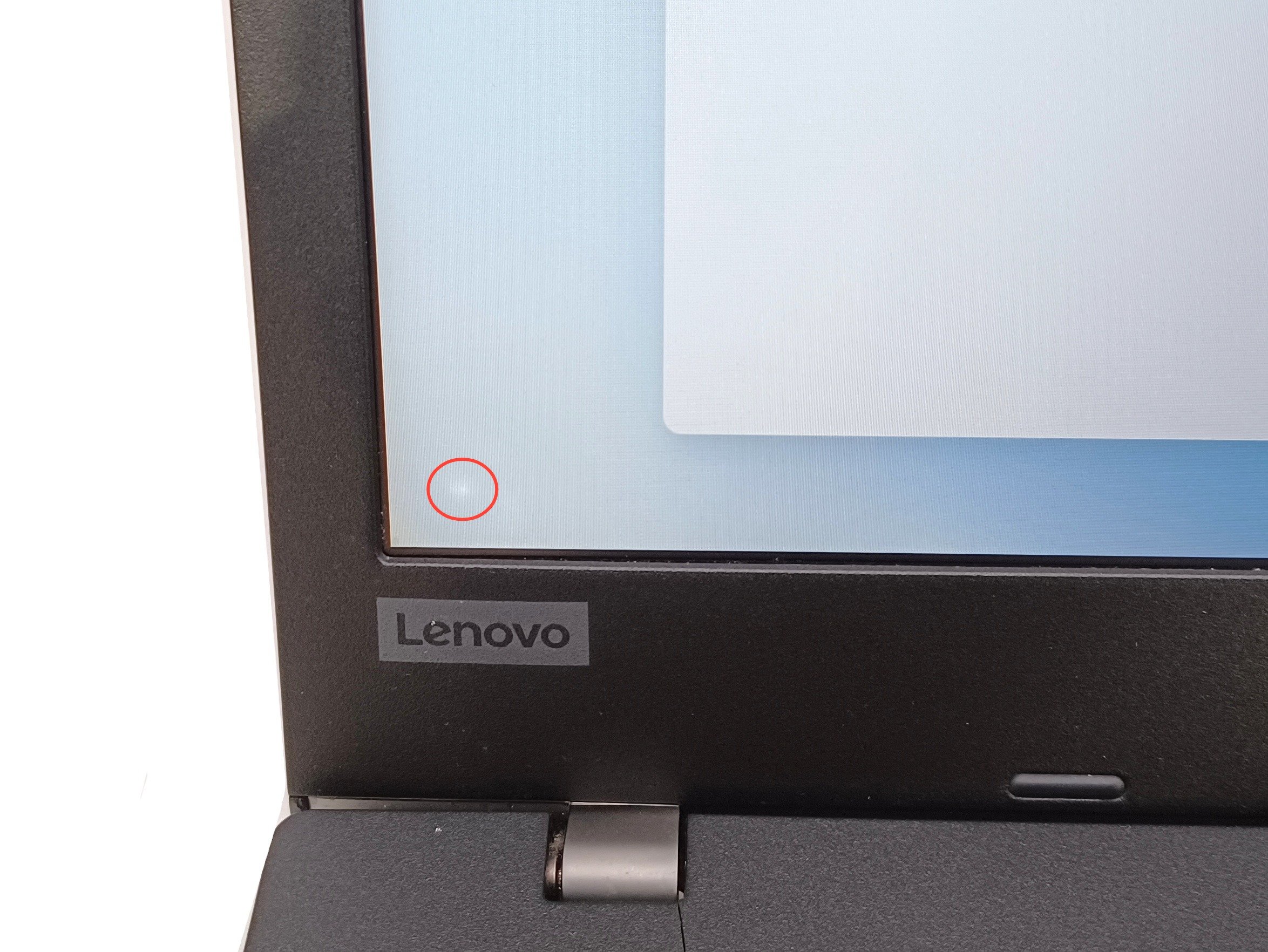 Device #1 - white spot on screen