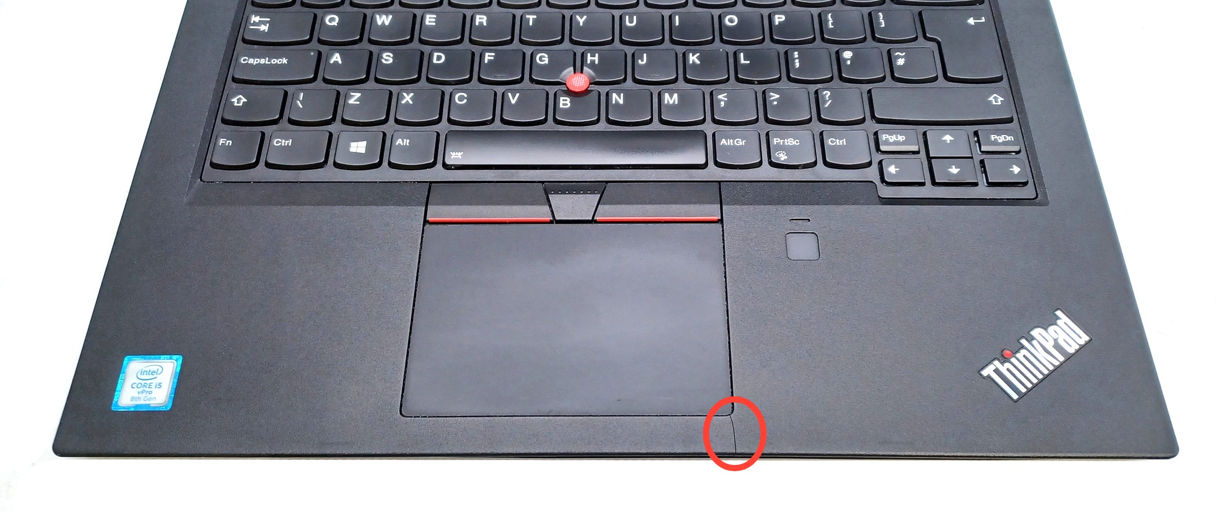 Device #2 - small crack on palm rest