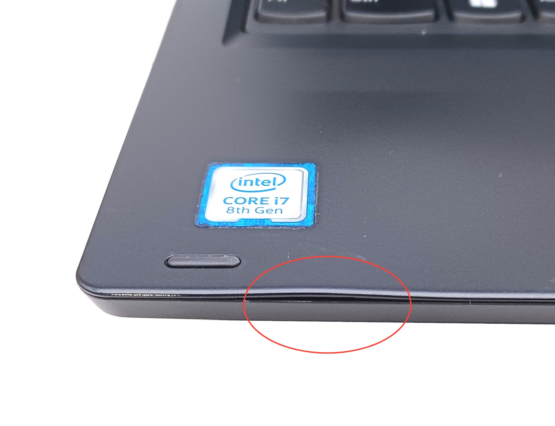Device #1 - minor damage to palm rest