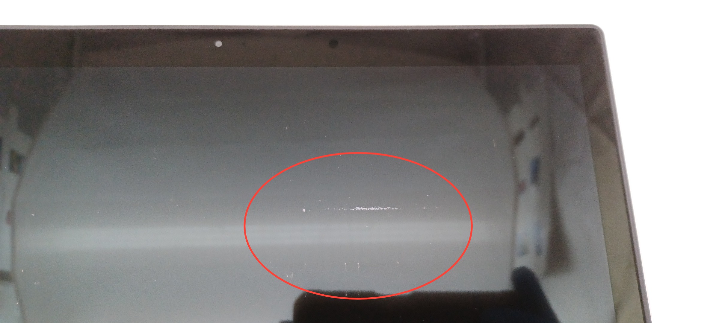 Device #1 - slight marks on the screen