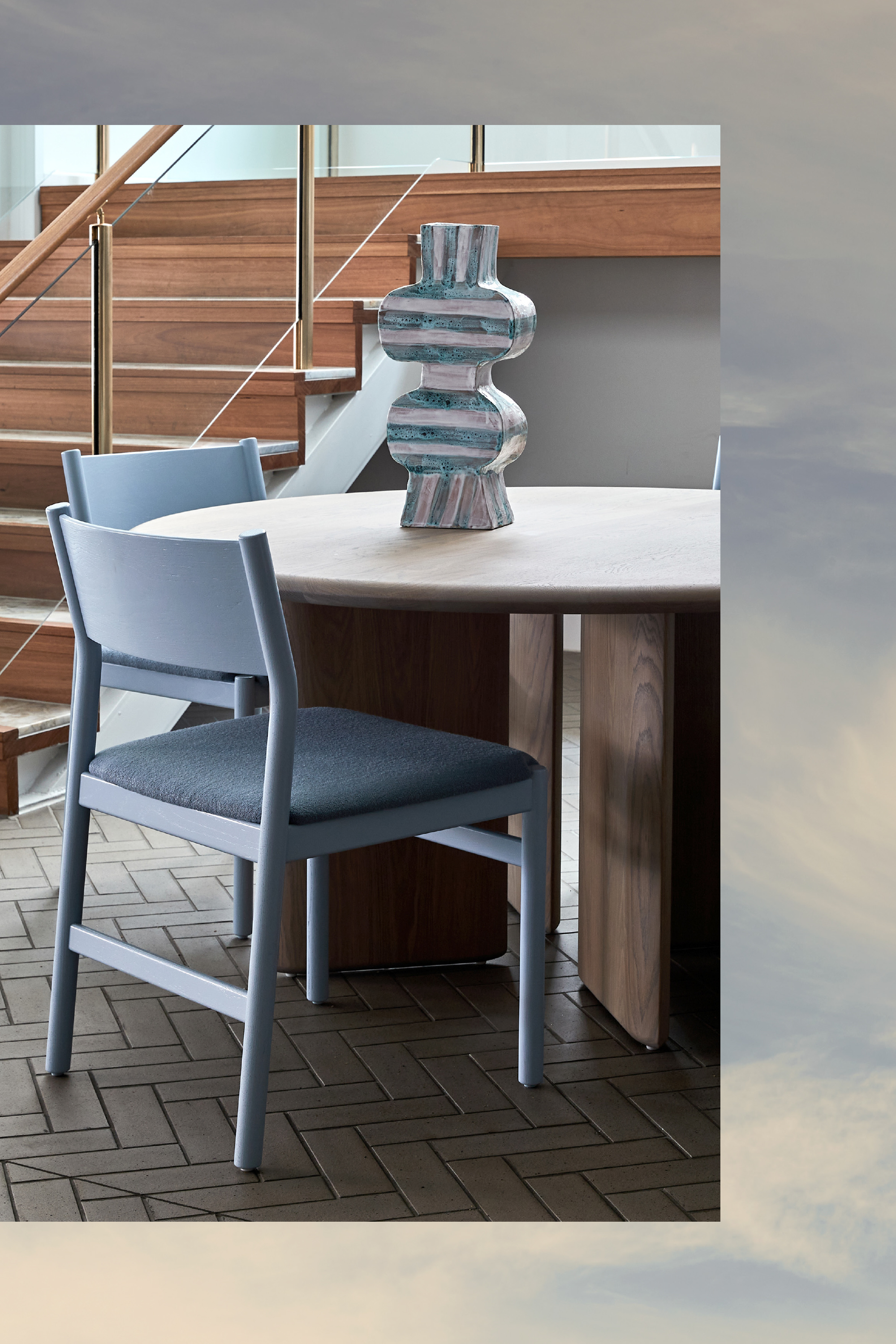 Gus dining chair, August dining table, Kitt side table