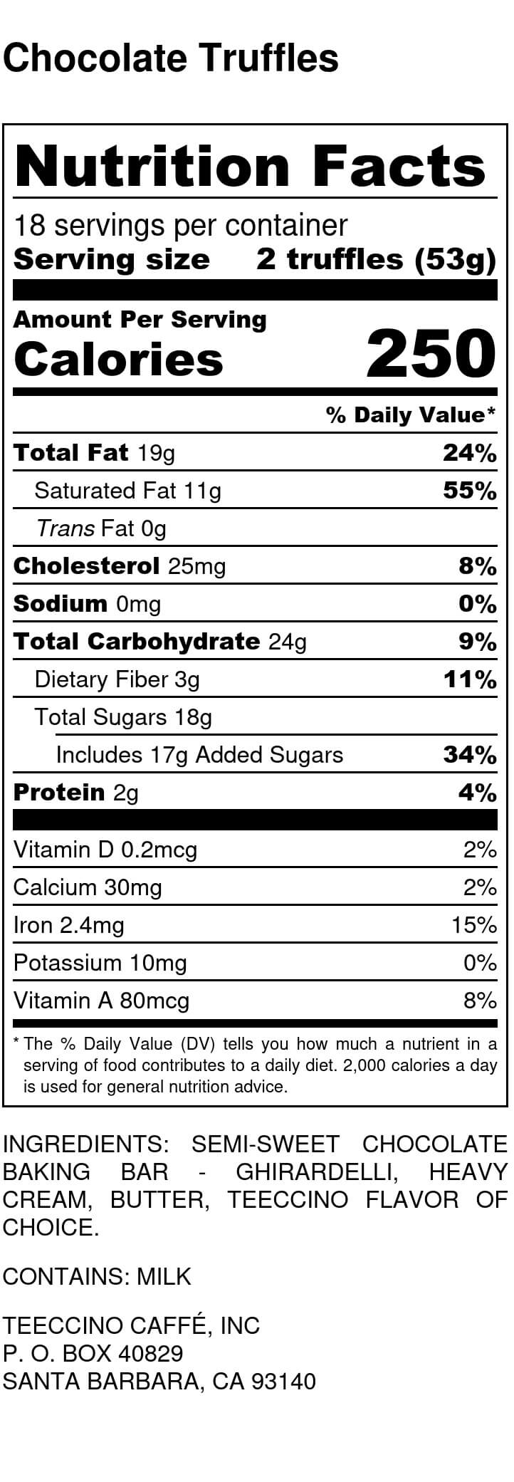 Teeccino Chocolate Truffles Teeccino