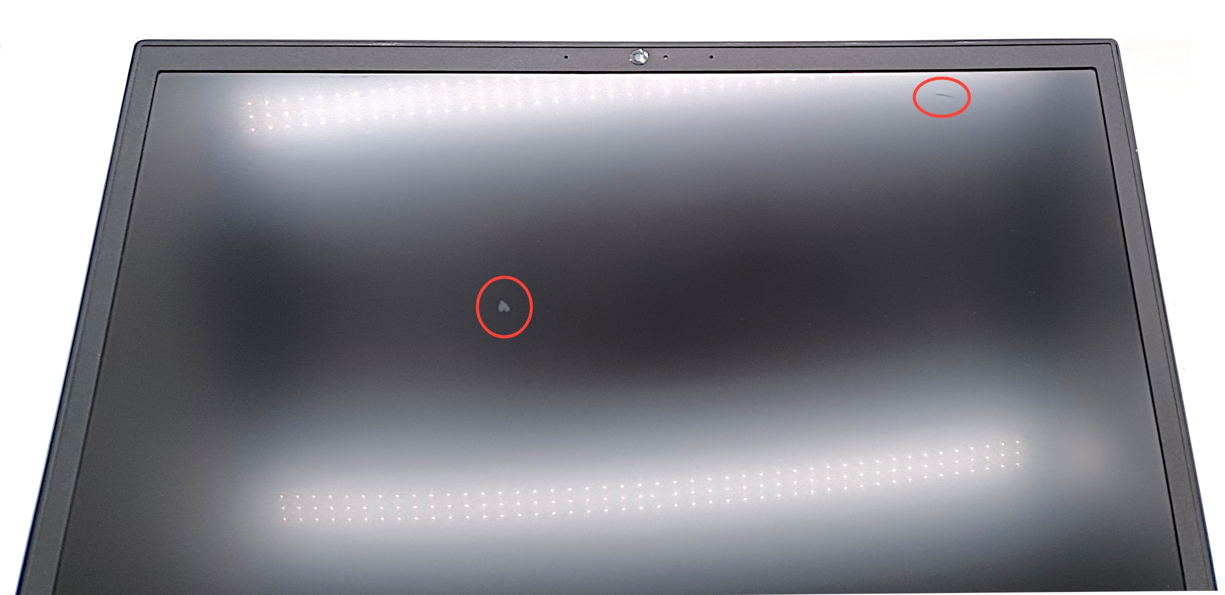 Device #1 - small marks on the screen