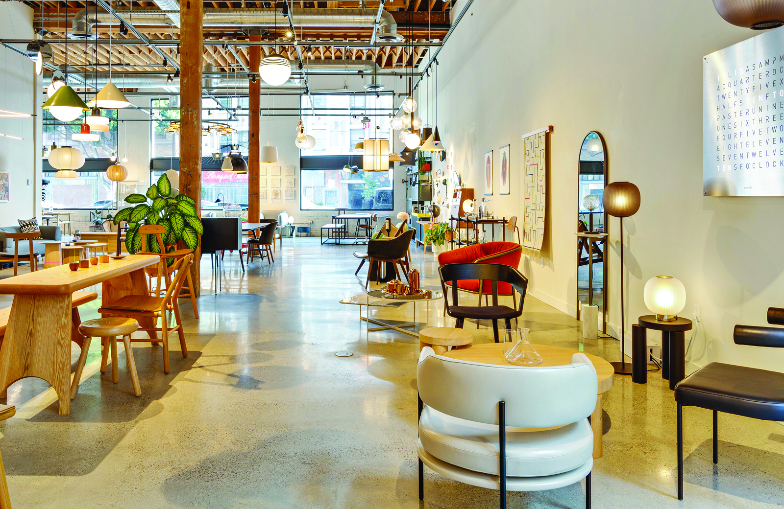 Interior of the A+R showroom in L.A. 