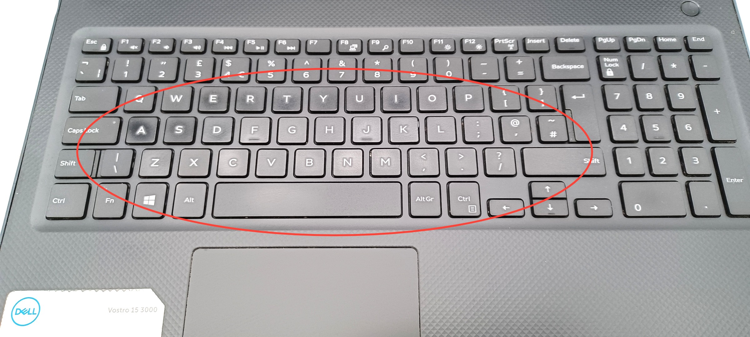 Device #2 - some keys are shiny/worn