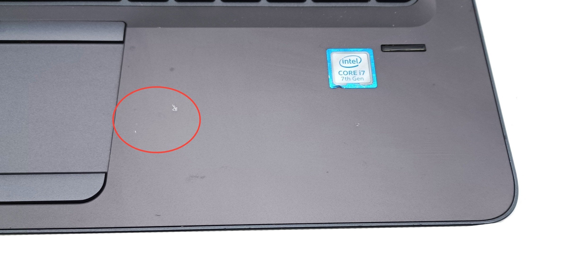 Device #1 - some marks on the palm rest