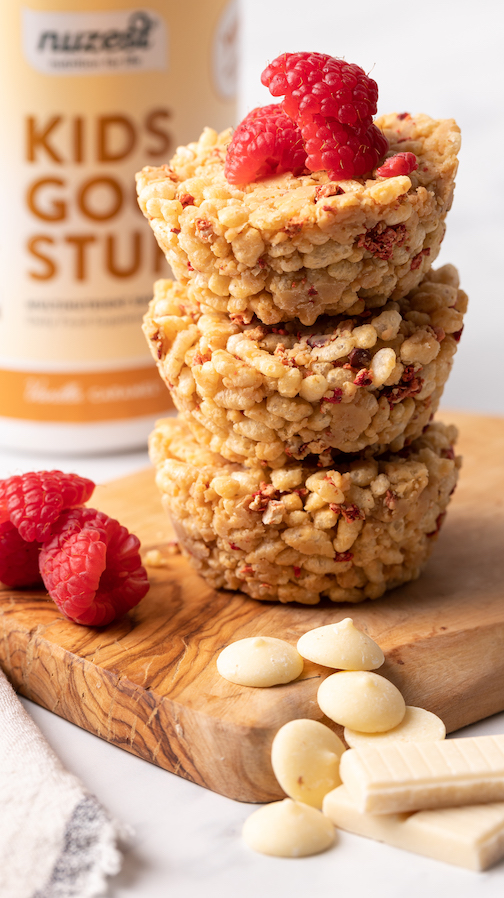 White Chocolate & Raspberry Rice Crispy Bites - Nuzest – Nuzest UK