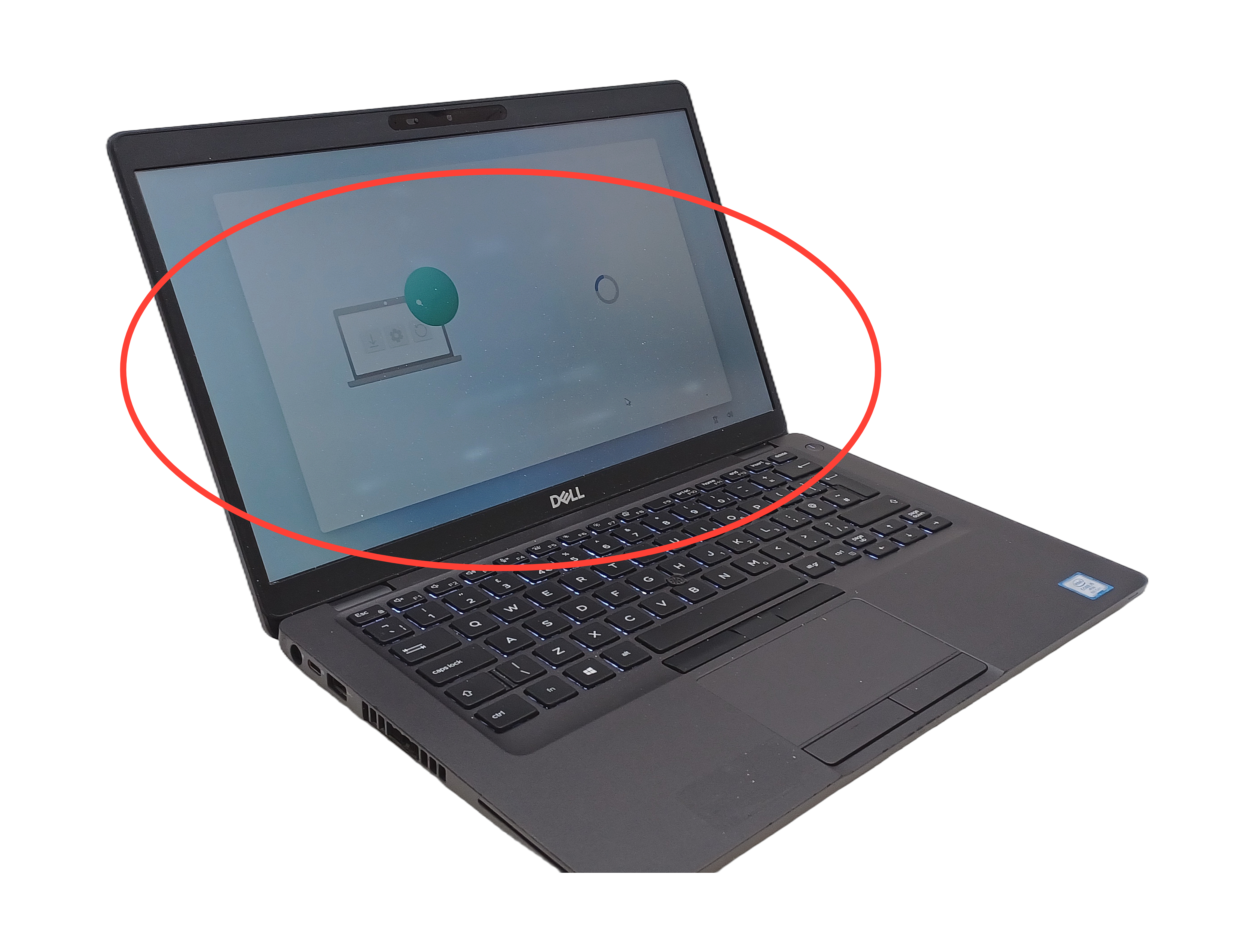 White Pressure Marks visible on screen