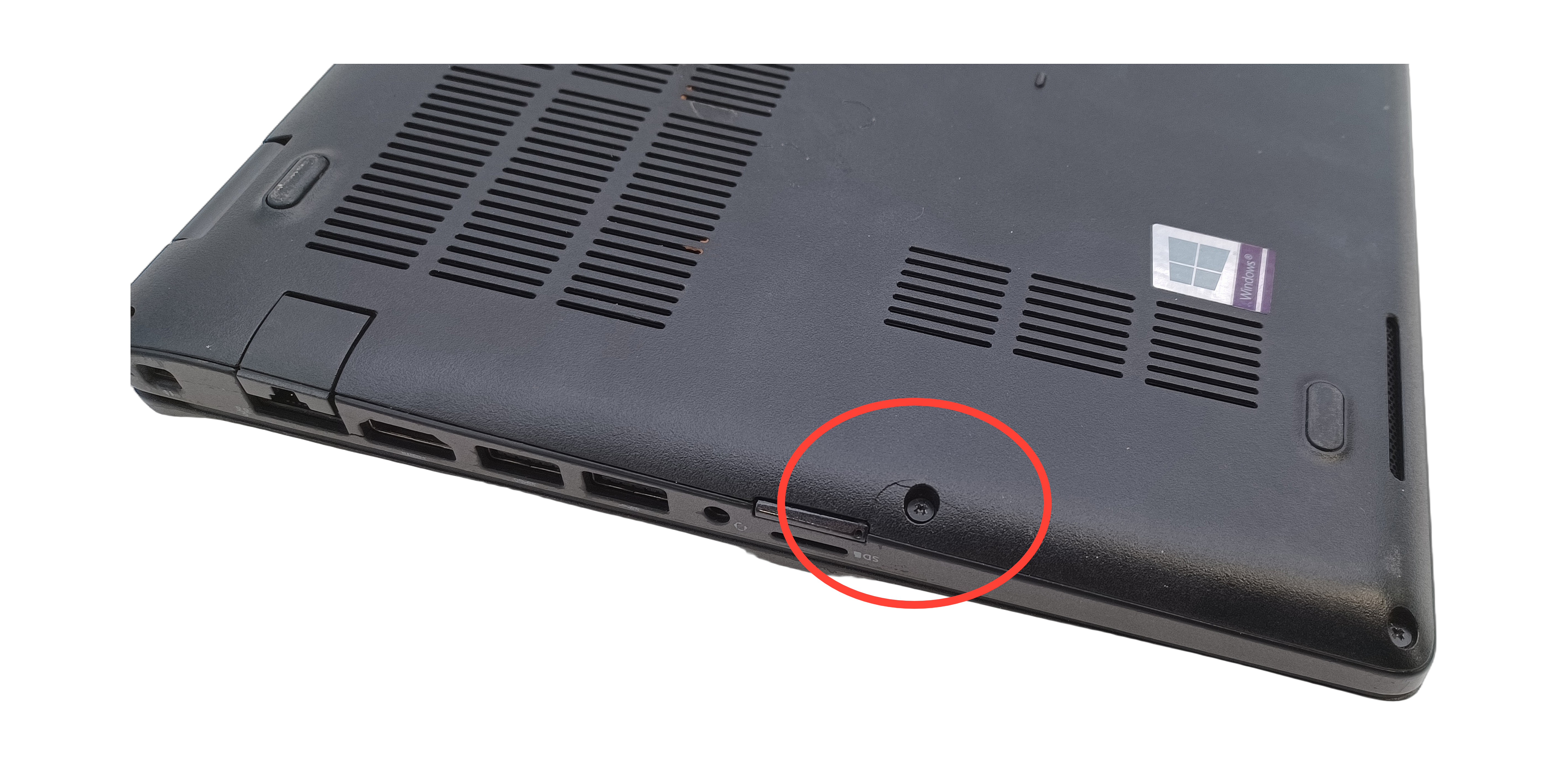 Crack on bottom case