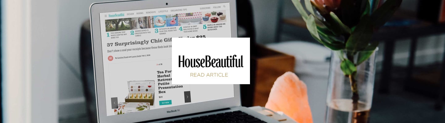 Viewing HouseBeautiful Magazine online  of an article featuring Tea Forté products