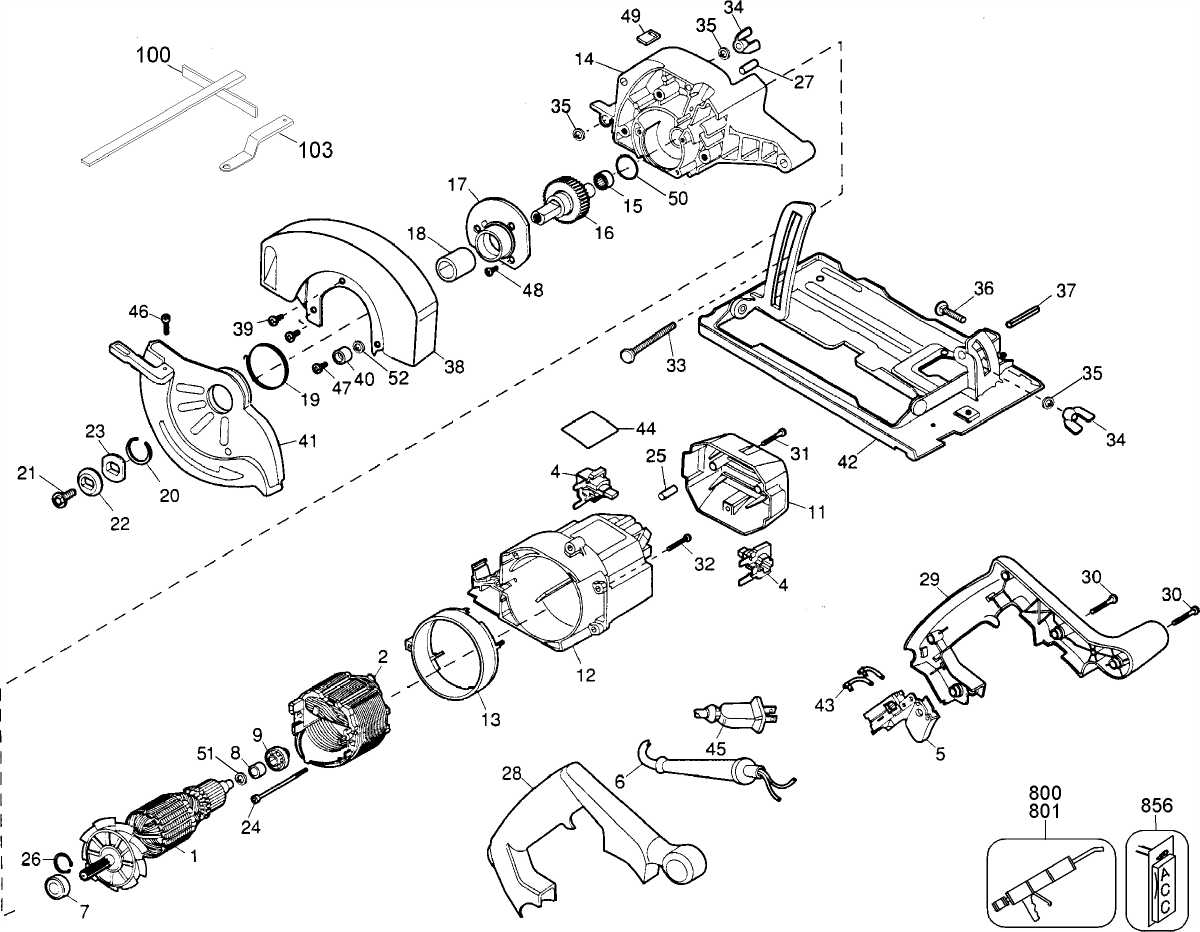 Black And Decker 7361_Type_1 2 1/8 Hp Circular Saw | Model Schematic ...