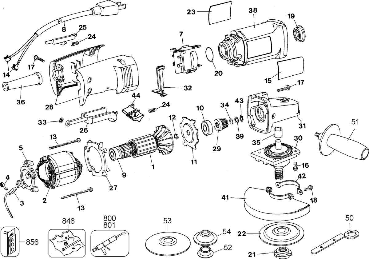 Official Black decker angle grinder parts