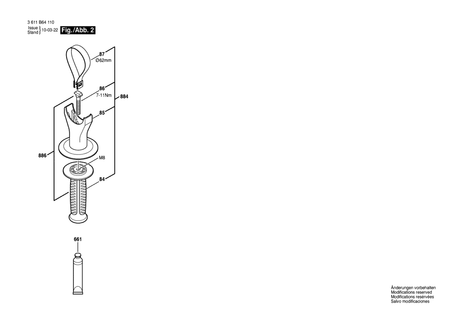 Bosch 11265Evs 3611B64110 1 5 8