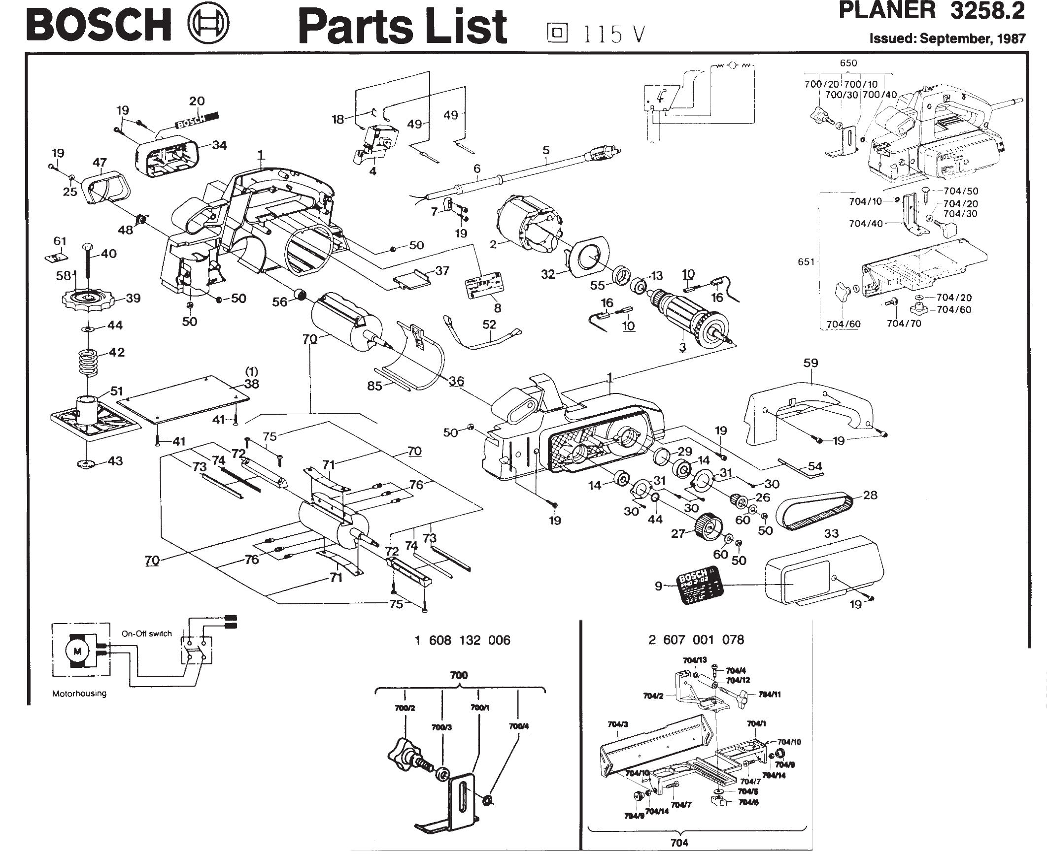 Bosch 3258.239 Planer | Model Schematic Parts Diagram — Toolbarn.com