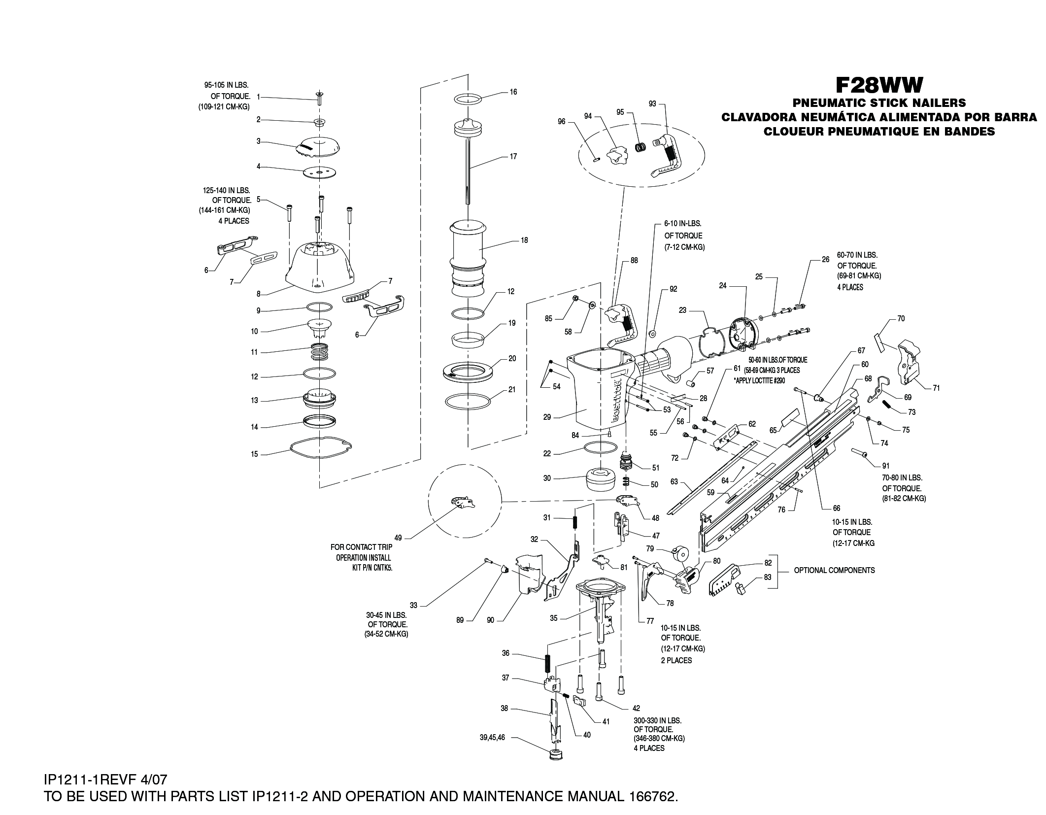 Bostitch F28Ww 28 Degree Clipped Head Framing Nailer Model