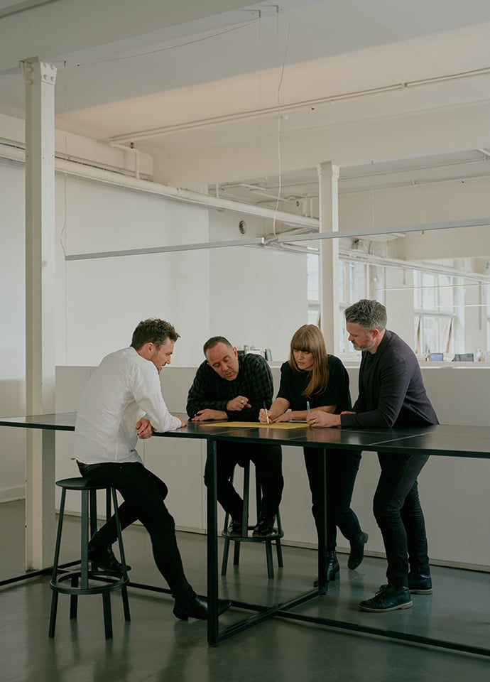 Inside the Carr design studio, here and following. Photo © Gavin Green.