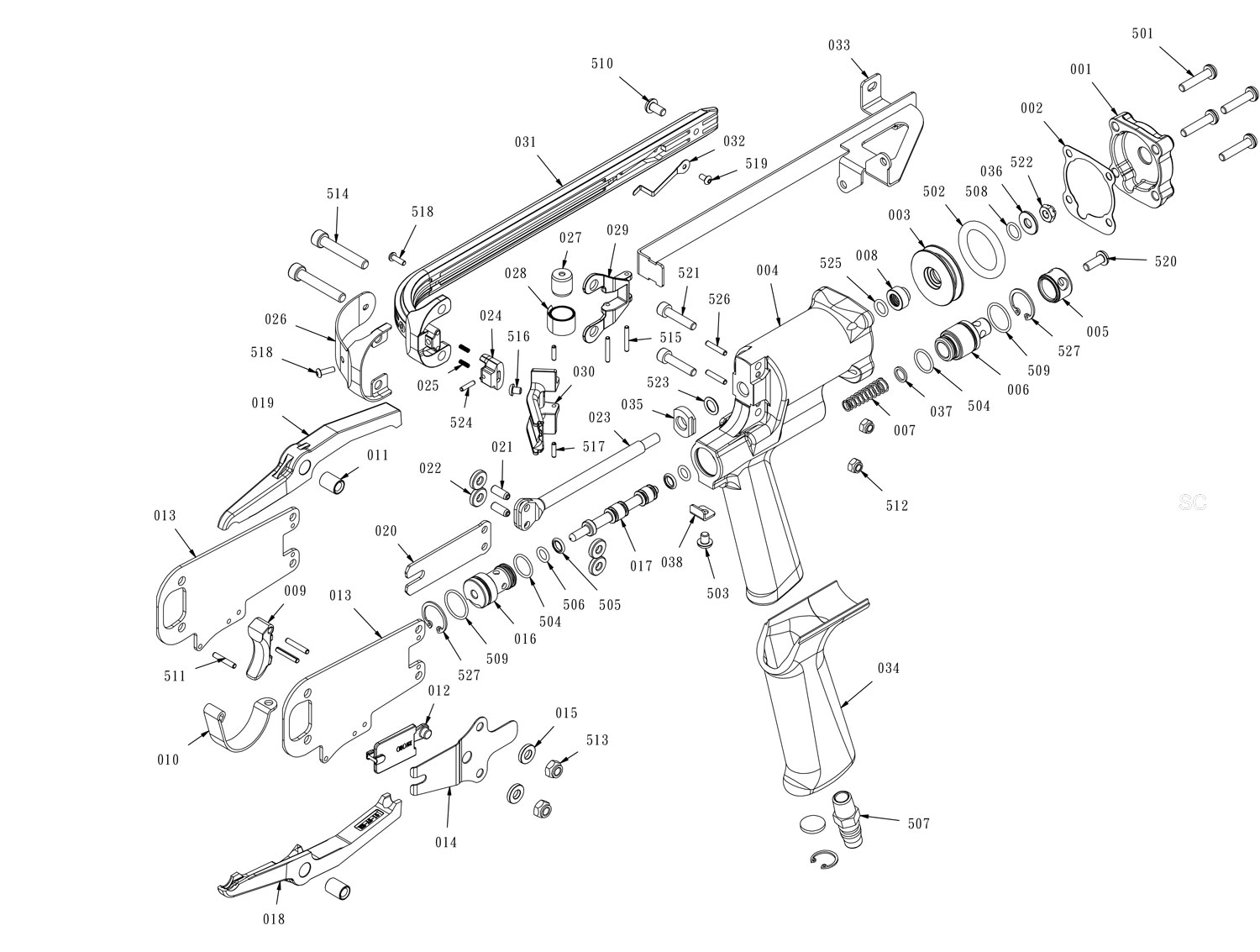 Bostitch Industrial Sc743B 16 Gauge 3/4