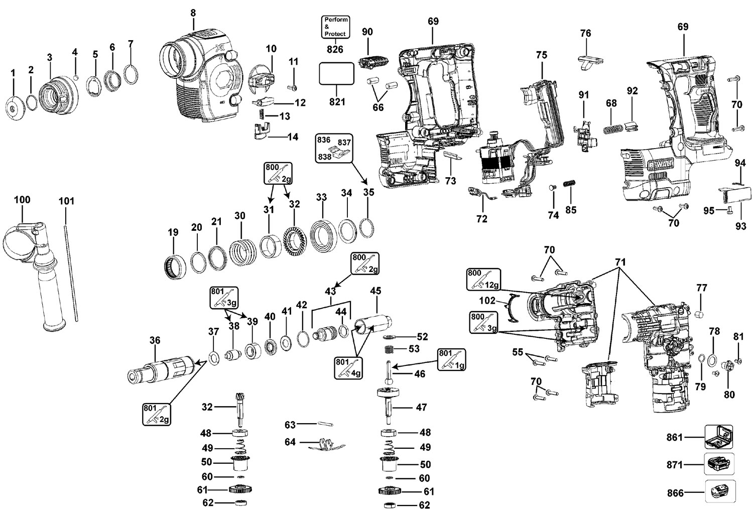 Parts of a hammer diagram