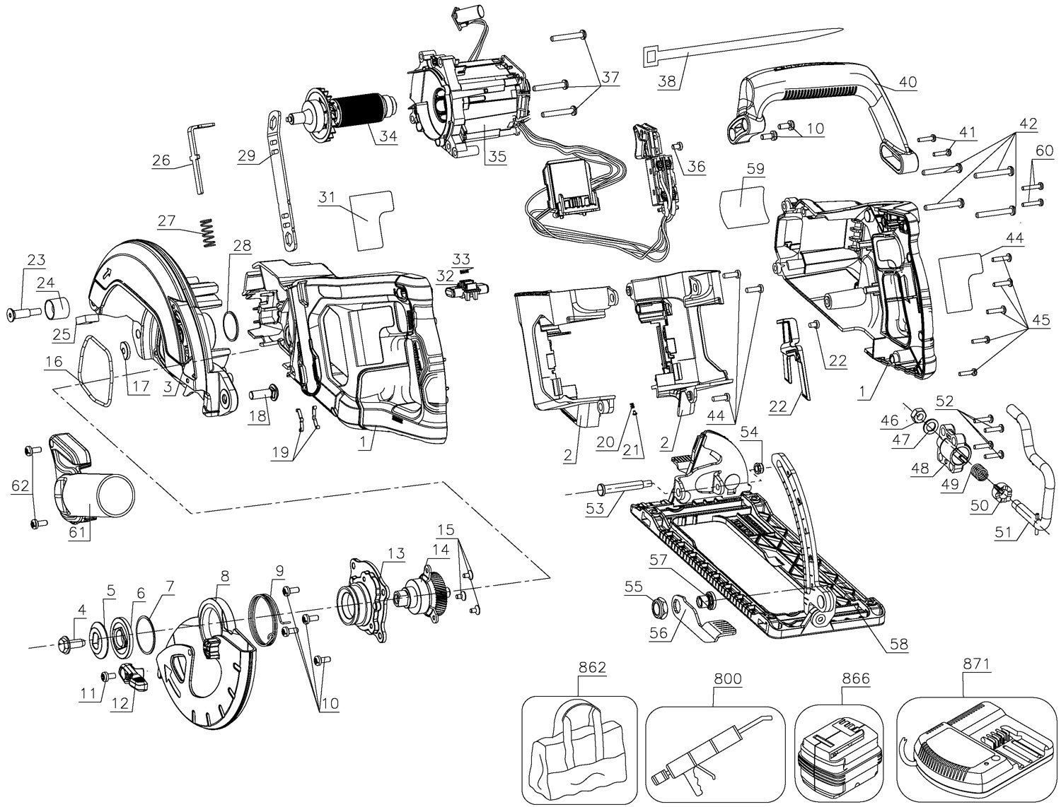 Skilsaw Worm Drive Table Saw Parts Diagram | Reviewmotors.co