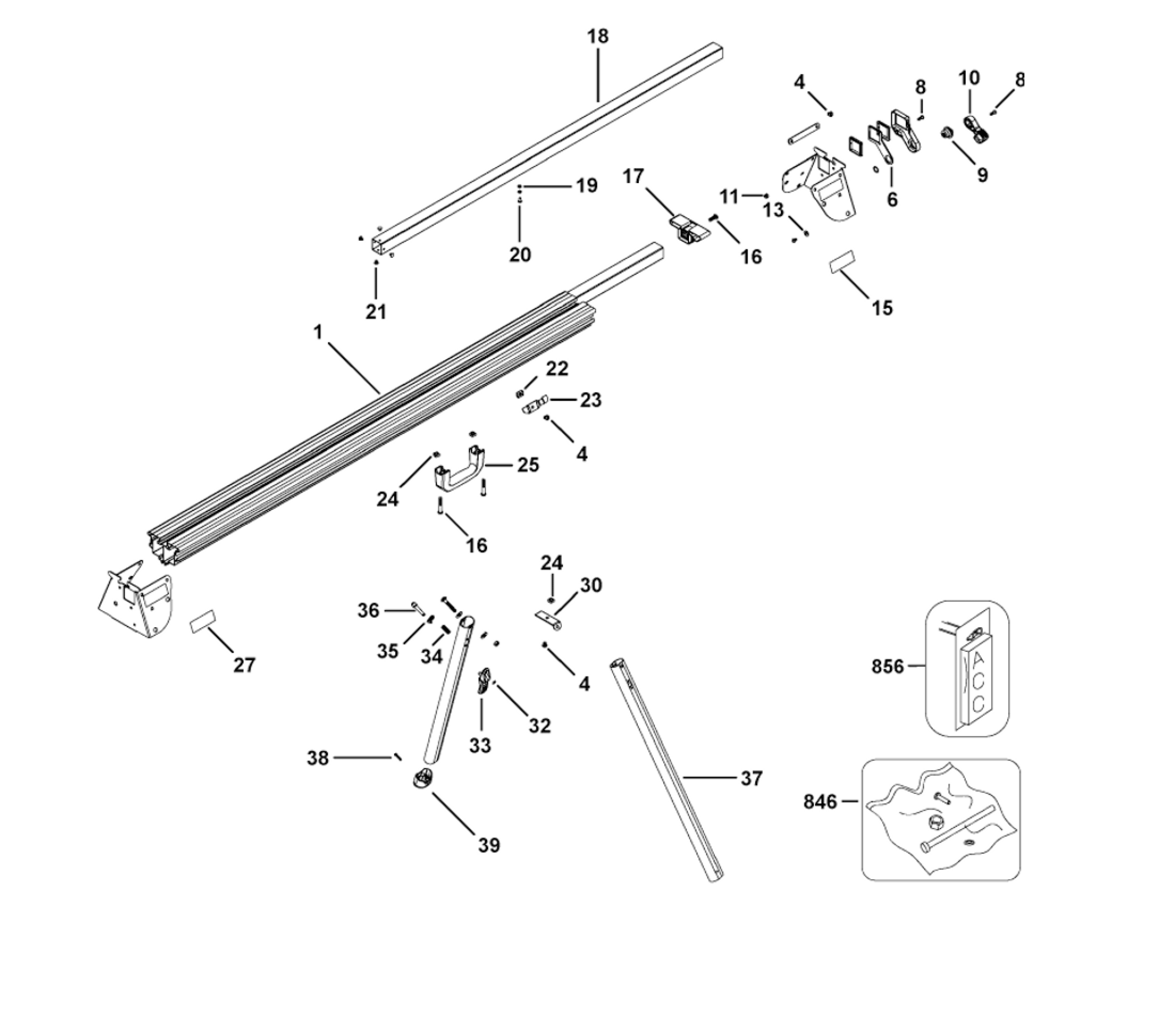 Dewalt Dwx723 Heavy Duty Miter Saw Stand Model Schematic Parts